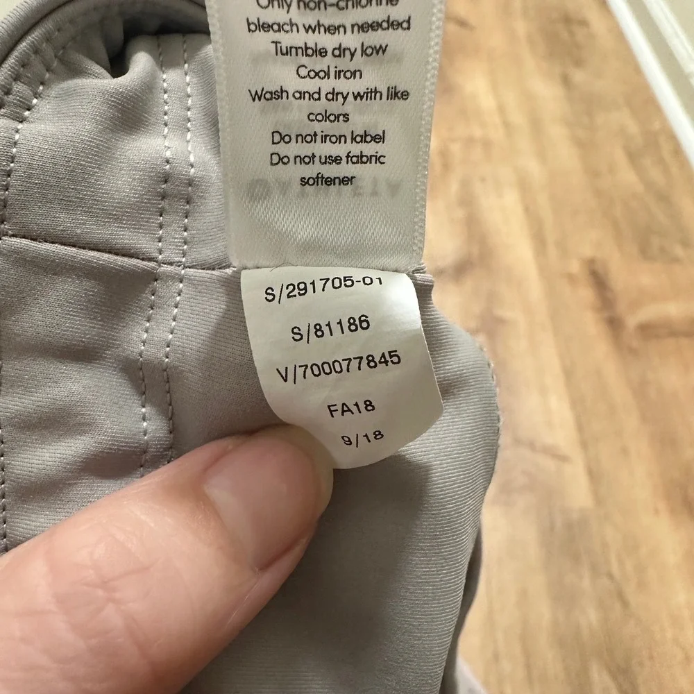 ATHLETA | Women's Gray Ombre Perforated Athleisure Workout Leggings, Size S